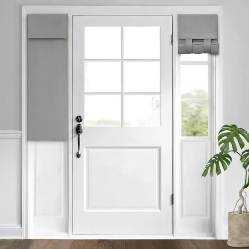 Vista 24 de HOMEIDEAS Cortinas Opacas para Aula para Puerta Principal, Cubierta de Ventana de Puerta de Aula, Persianas de Privacidad con Aislamiento Térmico