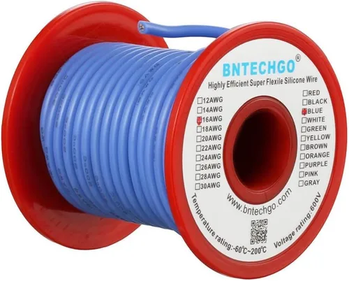 Vista 20 de BNTECHGO Alambre de silicona de calibre 16 rojo y negro cada 25 pies 2 Alambre de silicona calibre 16 rojo y negro