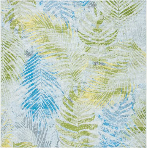 Vista 10 de SAFAVIEH Summer Collection SMR485Y - Alfombra decorativa de 2 x 8 pies, para interiores y exteriores, no desprende pelusa, fácil de limpiar