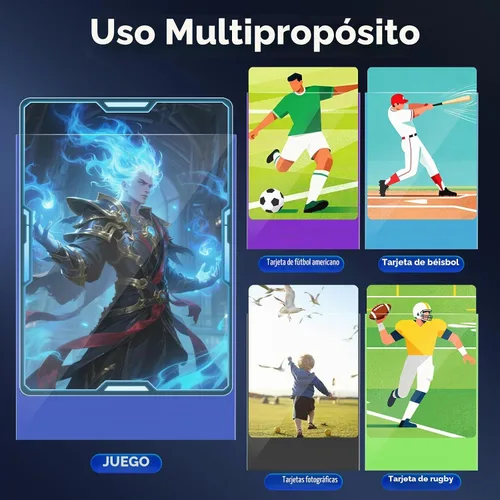 Vista 4 de 1000 unidades de fundas para cartas coleccionables TiopLior, funda mate perfecta para MTG, protector suave para cartas deportivas, funda estándar