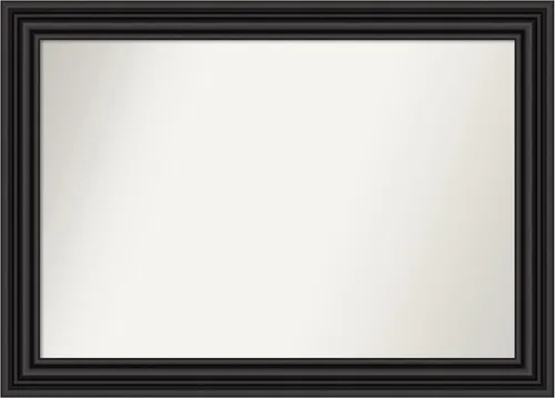 Vista 491 de Amanti Art Espejo personalizado, espejo de baño negro puente, espejo de pared o espejo de tocador de baño sobre el fregadero (26 x 26 pulgadas)