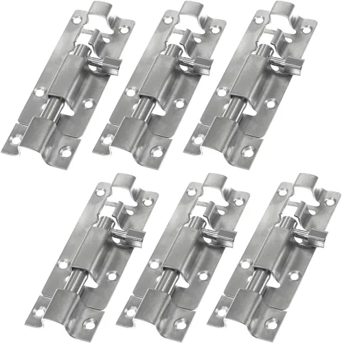 Vista 6 de 10 unids 1.969 in/2 "acero inoxidable seguridad interior exterior puerta ventana pestillo de bloqueo deslizante barril perno deslizante cerradura