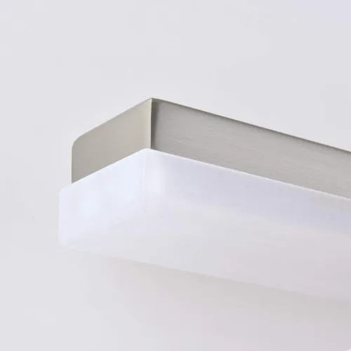 Vista 6 de mirrea Lámpara LED moderna de tocador de 24 pulgadas para iluminación de baño, regulable de 24 W, níquel cepillado (blanco cálido, 3000 K)