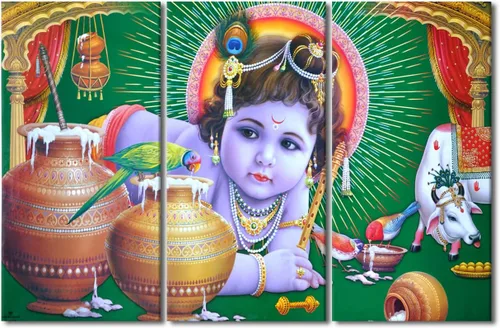 Vista 13 de TUMOVO Arte de pared de Dios hindú para sala de estar, lienzo de Ganesha, arte de pared de escultura de elefante, cuadros modernos, arte