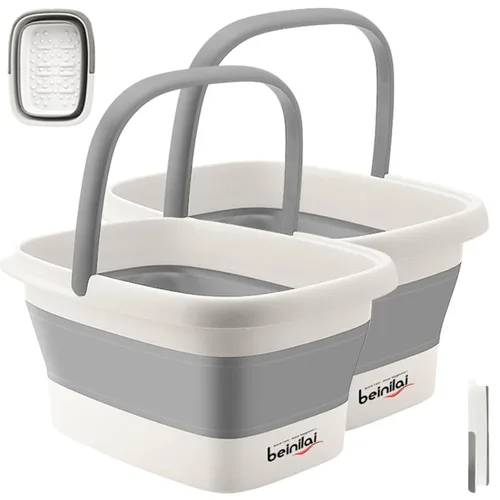 Vista 11 de Beinilai - Lavabo plegable para remojar los pies, bañera de remojo de pies