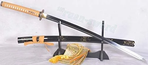 Vista 3 de Espada GLW 41''japonés Samurai espada Katana 1060 alto carbono Tang Blade Sharp