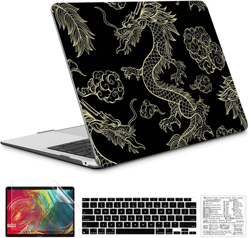 Vista 18 de Funda compatible con MacBook Air de 13 pulgadas 2022, 2021-2018 A2337 M1 A1932 A2179, carcasa de plástico duro duradero, cubierta de teclado