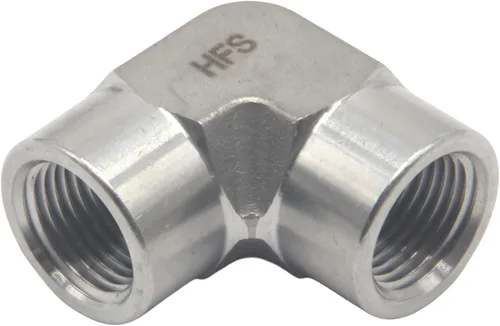 Vista 7 de HFS (R) Montaje de tubería de acero inoxidable 304, codo de 90 grados, 1/2 "NPT hembra x 1/2" NPT hembra
