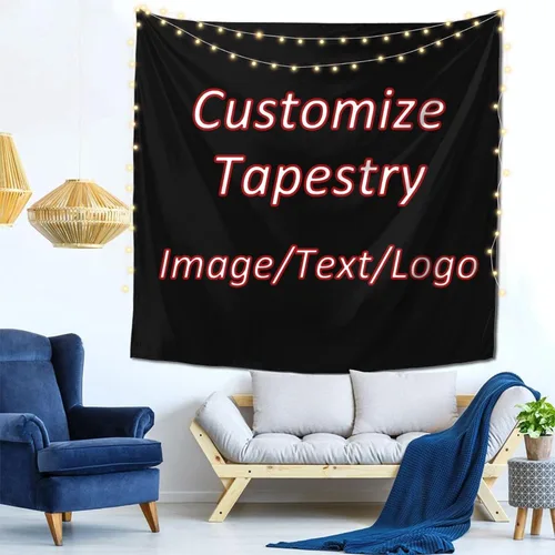 Vista 17 de RMWD Studio 24x42in Custom Tapestry for Wall Bedroom Living Room, Custom Backdrop Personalized With Photo Image Text, Banners And Signs Customize