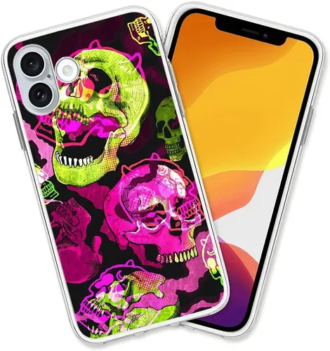 Vista 31 de Diseño para iPhone 14 Pro Max, diseño de acuarela de perros, collage de Pug para iPhone, protección a prueba de golpes, funda transparente de TPU