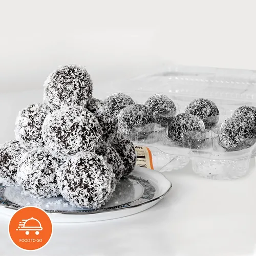Vista 5 de Bolas de ron de chocolate Carbolicious sin azúcar, bajas en carbohidratos, aptas para dieta cetogénica, 1 carbohidrato neto por bola (9 piezas)