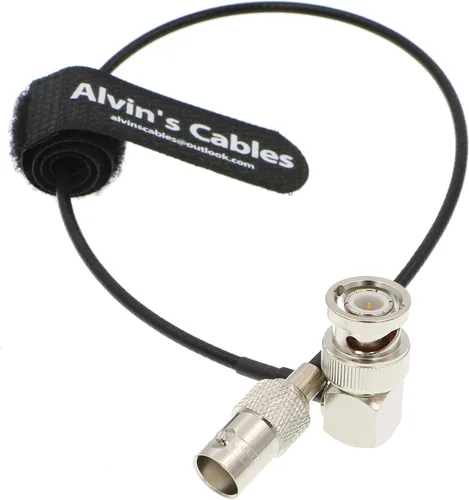 Vista 2 de Alvin's Cables BNC macho de ángulo recto a BNC hembra SDI Cable para cámara 50 ohmios