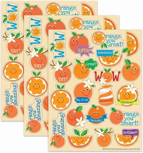 Vista 2 de Eureka Pegatinas Naranja, Perfumadas (650918)