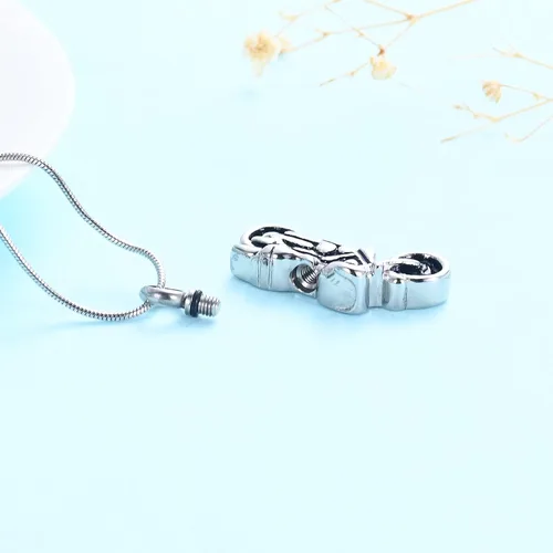 Vista 17 de Imrsanl Joyería de cremación para cenizas, motocicleta, automóvil pequeño, collar de urna de tractor para cenizas para hombres, recuerdo