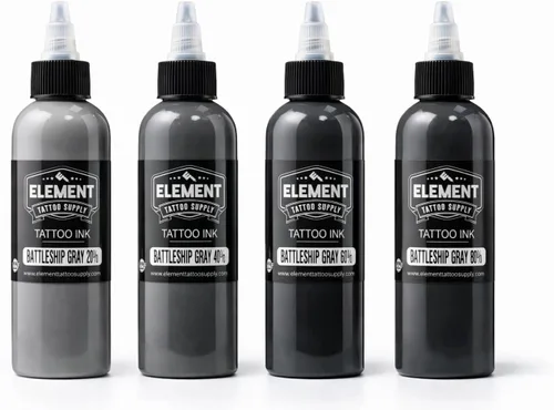 Vista 65 de Element Tattoo Supply - Tinta negra para tatuaje, 8 onzas, tinta negra Negro