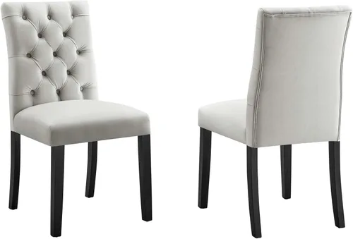 Vista 4 de Modway Duchess Performance Velvet - Juego de 2 sillas de comedor, color coñac
