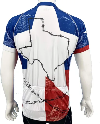 Vista 2 de PEAK 1 SPORTS Texas Lone Star - Maillot de ciclismo para hombre