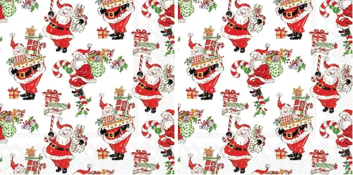 Vista 4 de IHR Ideal Home Range Servilletas de fiesta Rosanne Beck Holiday Collection desechables de 3 capas de papel para el almuerzo, 6.5 x 6.5 pulgadas