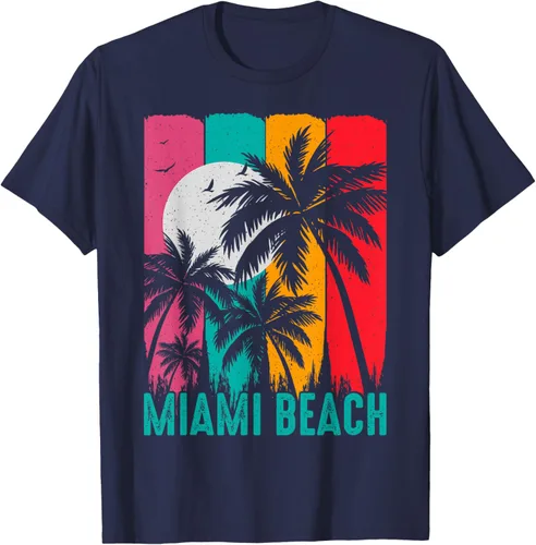 Vista 26 de Camiseta Miami Beach, Negro, S