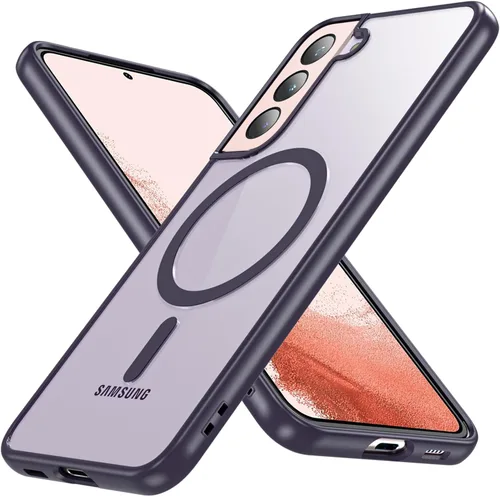 Vista 15 de OWKEY Funda magnética para Samsung Galaxy A15 5G con protector de pantalla y soporte, funda magnética para protección de grado militar Magsafe a