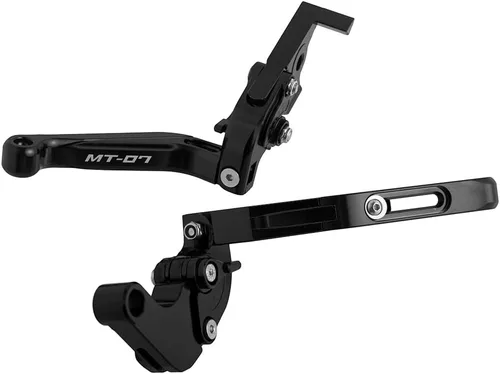 Vista 4 de Para Yamaha MT-07 2014-2020 Accesorios de motocicleta CNC ajustable plegable extensible freno embrague palancas (negro)