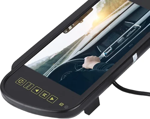Vista 4 de 7 pulgadas espejo retrovisor del coche pantalla de respaldo de la cámara con interfaz AV para todos los vehículos