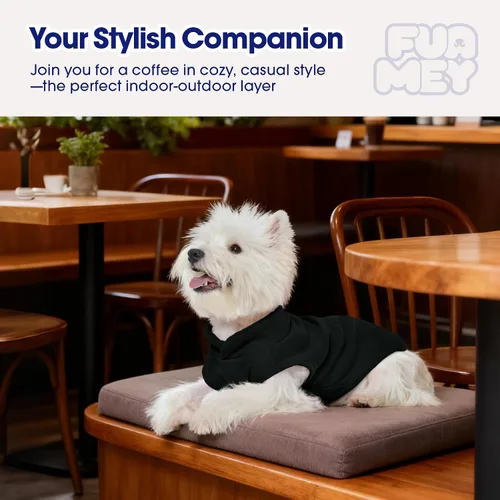 Vista 2 de FUAMEY Chaleco de forro polar para perros pequeños, sudaderas cálidas y elásticas para perros con agujero para correa, suéter suave de cuello alto