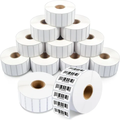 Vista 16 de Aegis Adhesives - Etiquetas térmicas directas de 1 pulgada x ½ pulgada para etiquetas de precio pequeño, dirección de devolución, carpeta
