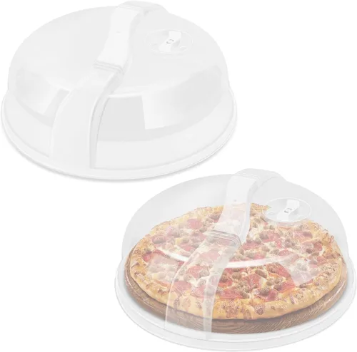 Vista 11 de Flexzion Funda pequeña de 10 pulgadas para salpicaduras de microondas, sin BPA, con ventilación de vapor ajustable, apta para lavavajillas