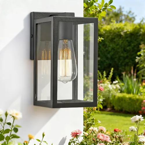 Vista 7 de Bestshared Lámpara de pared exterior, farol de pared exterior, accesorio de iluminación de montaje exterior, lámpara exterior para porche, entrada