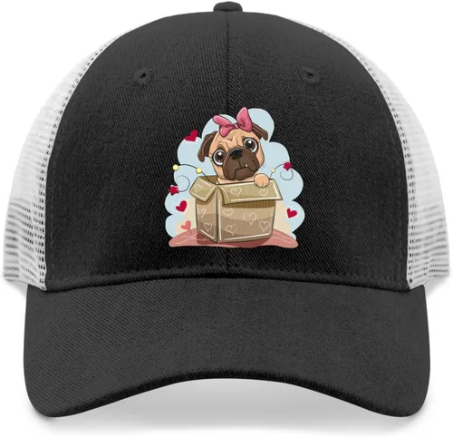 Vista 9 de Caps Pug Dog Baseball Caps for Women Vintage Hat Adjustable