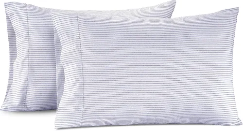Vista 29 de Lane Linen - Juego de 2 fundas de almohada, 100% algodón orgánico, tamaño estándar, suaves, color blanco (20 x 26 pulgadas)