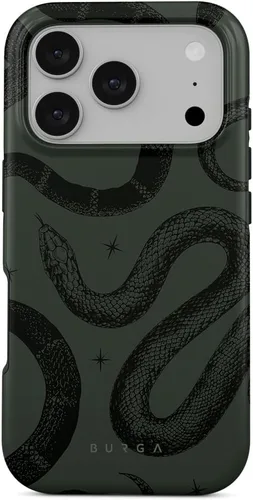 Vista 82 de BURGA - Funda p/teléfono compatible con iPhone 13 Pro, carcasa rígida híbrida de 2 capas + Funda protectora de silicona, almendras latte a lunares