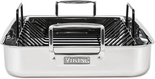 Vista 10 de Viking 3 capas Estante para asar con antiadherente de acero inoxidable, 16 inch by 13 inch