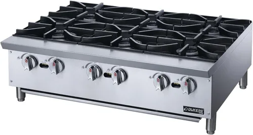 Vista 3 de Dukers Placa caliente con 6 quemadores COMBINADO: 168000 BTU/H DCHPA36