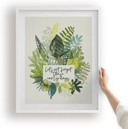Vista 4 de Song Lyric - Póster para pared, diseño de acuarela de hojas y flores, decoración estética de granja bohemia, regalo para aniversario