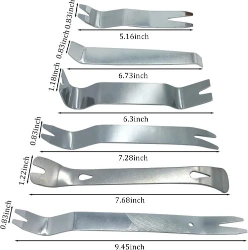Vista 6 de Paquete de 6 herramientas de extracción de pavimentadoras de acero inoxidable Herramienta extractora de pavimentadora Paver Lifting Tool