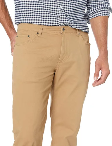 Vista 3 de Tienda Essentials Pantalón de sarga elástico de 5 bolsillos para hombre