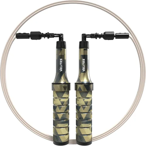 Vista 11 de Velites - Cuerda de saltar Earth 2.0 - Cuerda oficial de juegos CrossFit - Cuerda de velocidad profesional de aluminio para doble bajo, fitness