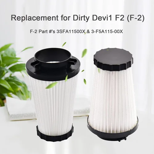 Vista 3 de EZ SPARES Filtro de vacío de repuesto para filtro Hepa Dirty Devi1 F2 (F-2), compatible con Dynamite Vacuum F-2 Parte # 3SFA11500X y 3-F5A115-00X