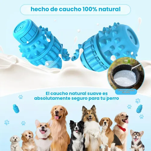 Vista 3 de PIFFZEDO Juguetes para perros para masticadores agresivos, juguete interactivo de goma natural con sonido y masticable para razas medianas solamente