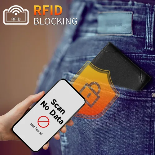 Vista 3 de Swallowmall Cartera RFID para hombre