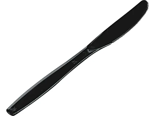 Vista 3 de GP PRO - Cuchillo de plástico de poliestireno pesado de 7.5 pulgadas Dixie (Georgia-Pacific); negro, KH517; (caja de 1,000)