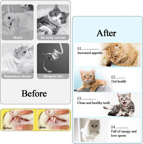 Vista 3 de Silvervine - Palitos masticables para gatos, paquete de 4 palitos masticables para limpieza de dientes de gato, juguete interactivo para masticar