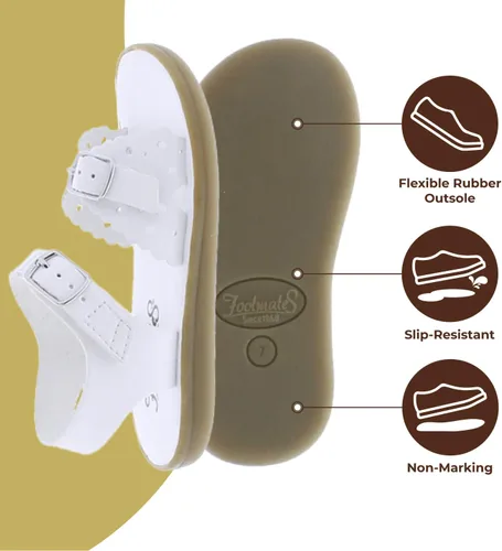 Vista 3 de FOOTMATES Ariel and Eco-Ariel Sandalias impermeables para niñas y niños con suela antideslizante que no deja marcas y cierre de correa para bebés