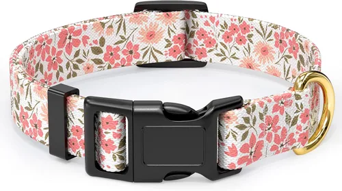 Vista 36 de Rnivvi Collar para perros pequeños, bonito collar resistente y ajustable para cachorros con hebilla de liberación rápida para machos, hembras