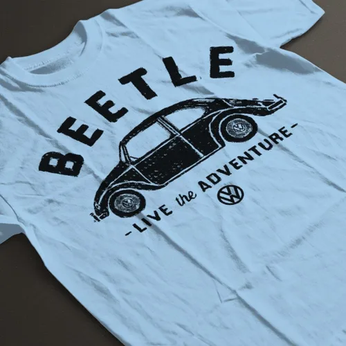 Vista 4 de Volkswagen Beetle White Live The Adventure Camiseta de mujer