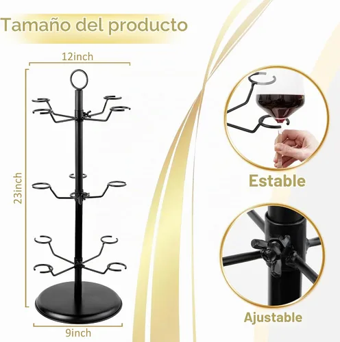 Vista 6 de Champagne Tower - Vajilla para árbol de cóctel, 3 niveles y 12 soportes