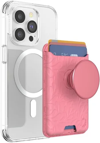 Vista 8 de PopSockets Softgoods - Cartera de teléfono con agarre expandible y anillo adaptador para MagSafe, soporte para tarjetas de teléfono, compatible