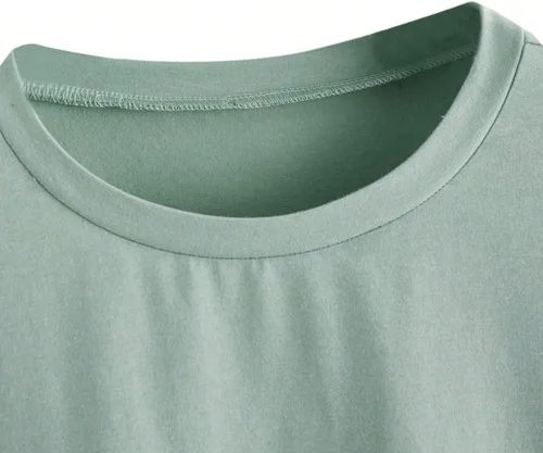 Vista 3 de SOLY HUX Camisetas de Gran Tamaño para Mujer Camisetas Gráficas Casuales Vintage Tops de Verano Camisas de Media Manga